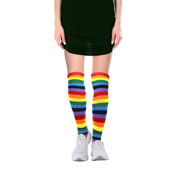 Over Knee Socks (Rainbow Stripe)