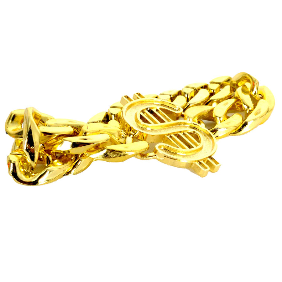 Dollar Sign $ Chain Bracelet (Gold)