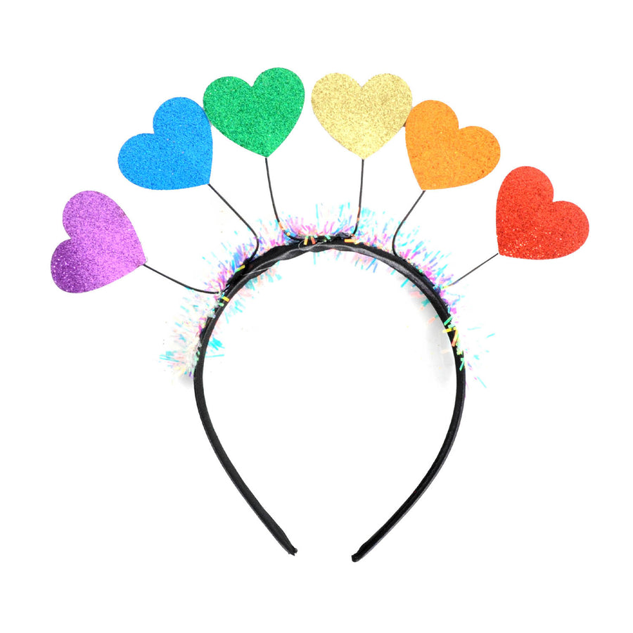 Rainbow Hearts Headband