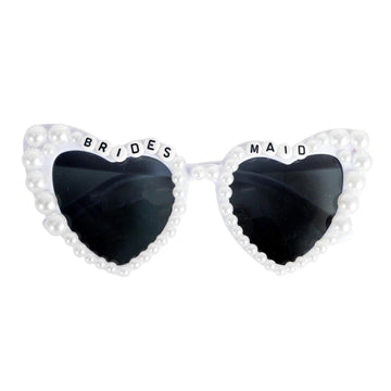 Bridesmaid Pearl Beaded Party Glasses