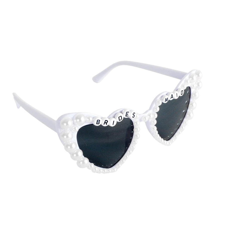 Bridesmaid Pearl Beaded Party Glasses