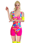 Adult 80s Workout Doll Costume