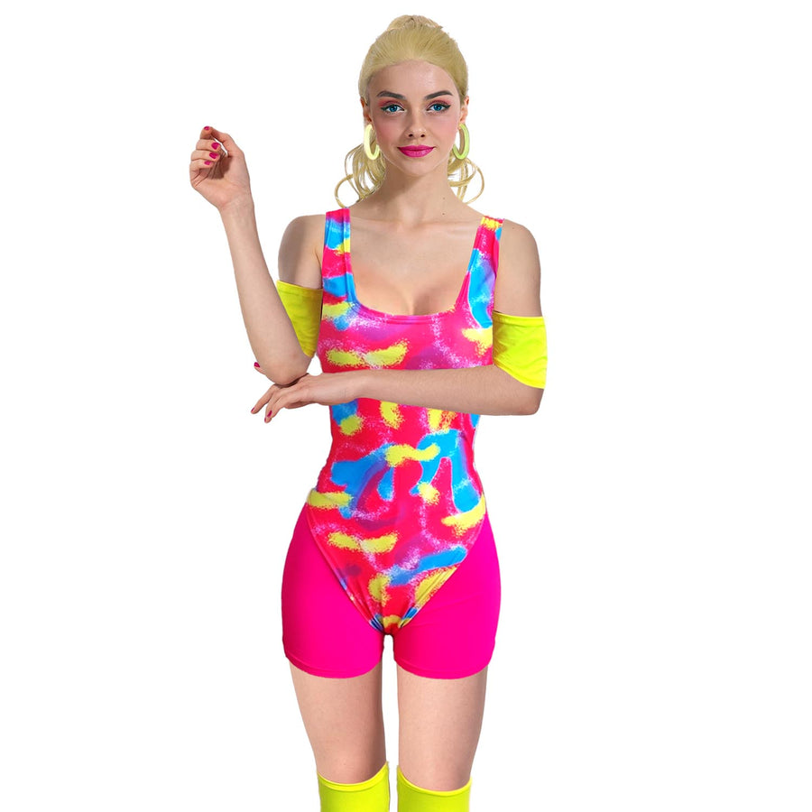 Adult 80s Workout Doll Costume