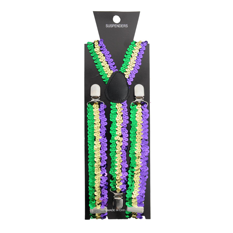 Sequin Suspender (Purple Green Gold)