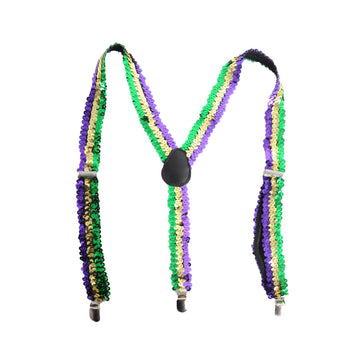 Sequin Suspender (Purple Green Gold)