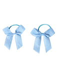 Blue Gingham Bow Hair Tie (2pk)