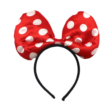Red Polka Dot Bow Headband