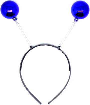 Blue Metallic Ball Headband