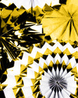 Gold Mixed Pattern Decoration Fans (8Pcs)