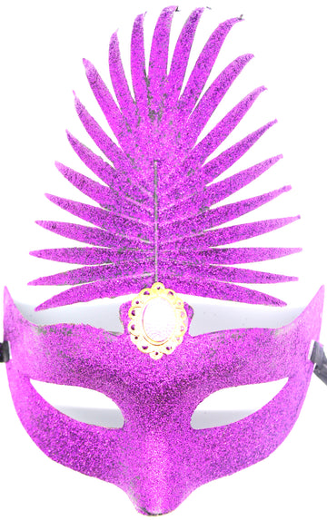 Purple Glitter Leaf Mask