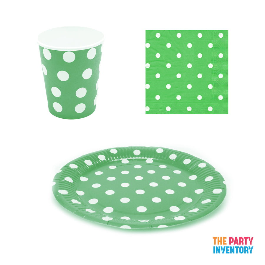 Green Polka Dot Tableware Set