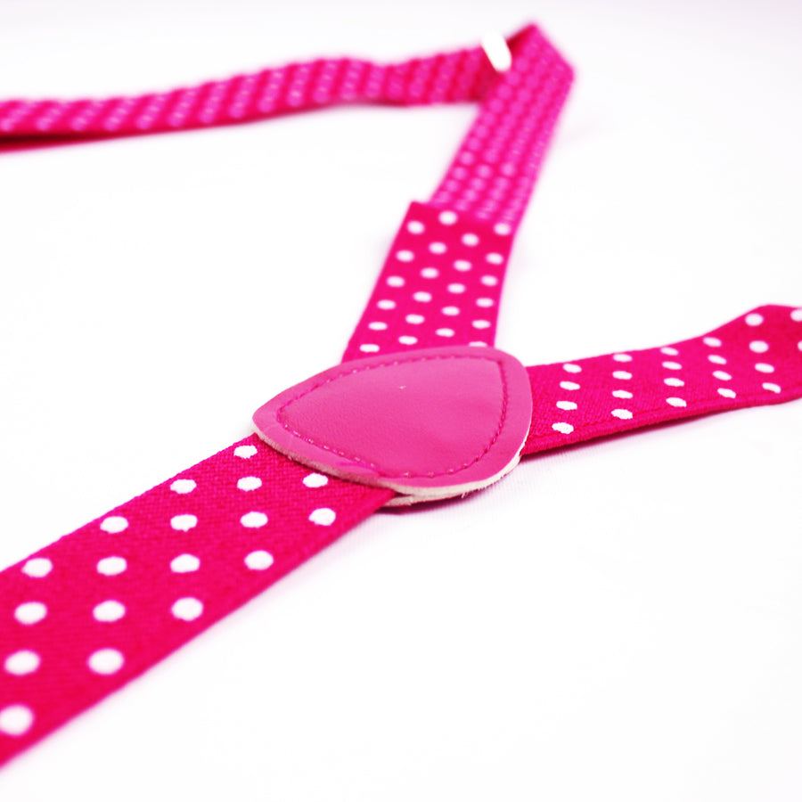 Pink Polka Dot Suspender