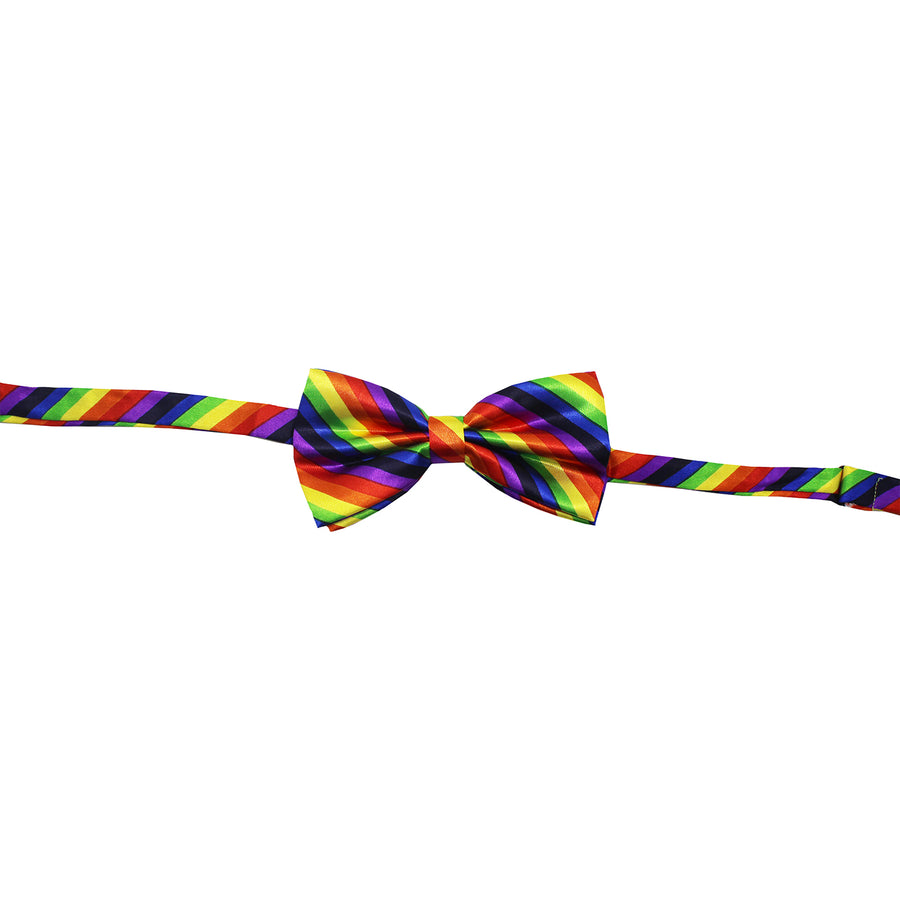 Rainbow Stripe Bow Tie