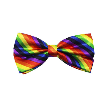 Rainbow Stripe Bow Tie