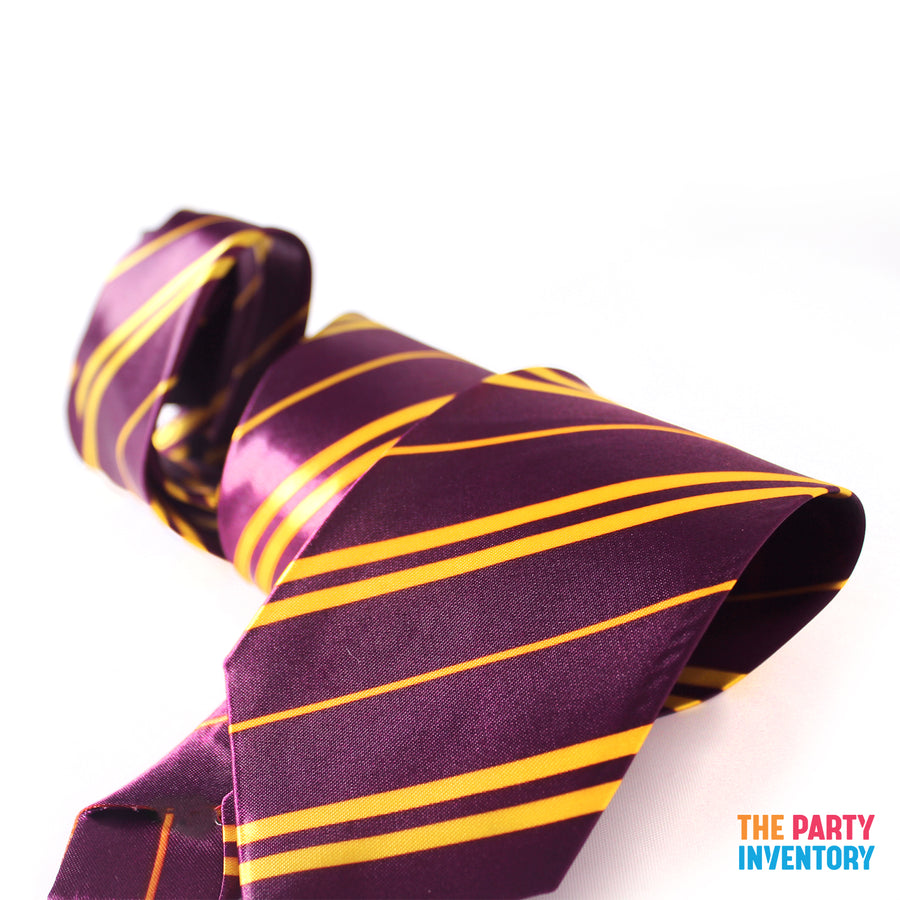 Long Wizard Stripe Tie (Purple)
