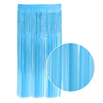 Neon Tinsel Curtain (Blue)