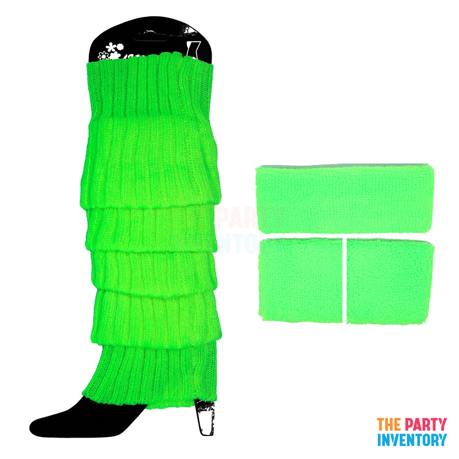 1980s Girl Costume Kit (4 Piece Set) Green