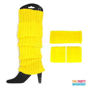 1980s Girl Costume Kit (4 Piece Set) Yellow
