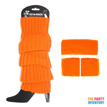 1980s Girl Costume Kit (4 Piece Set) Orange