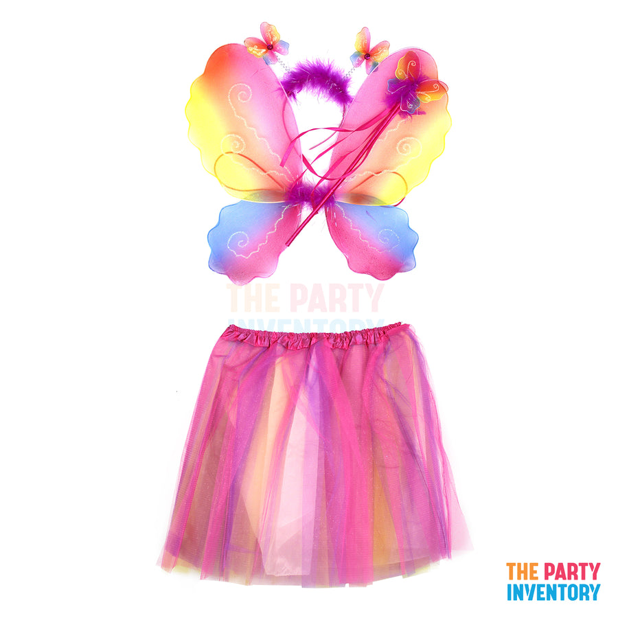 Butterfly Costume Kit (Deluxe) Rainbow