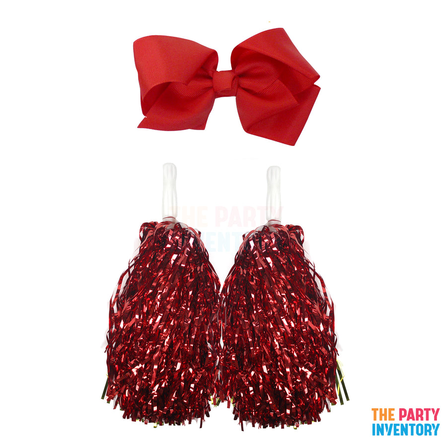 Cheerleader Costume Kit (3 Piece Set) Red