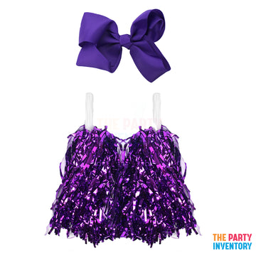 Cheerleader Costume Kit (3 Piece Set) Purple