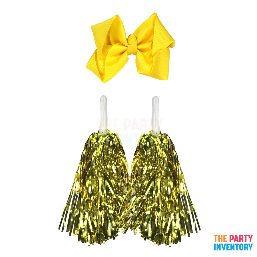 Cheerleader Costume Kit (3 Piece Set) Yellow