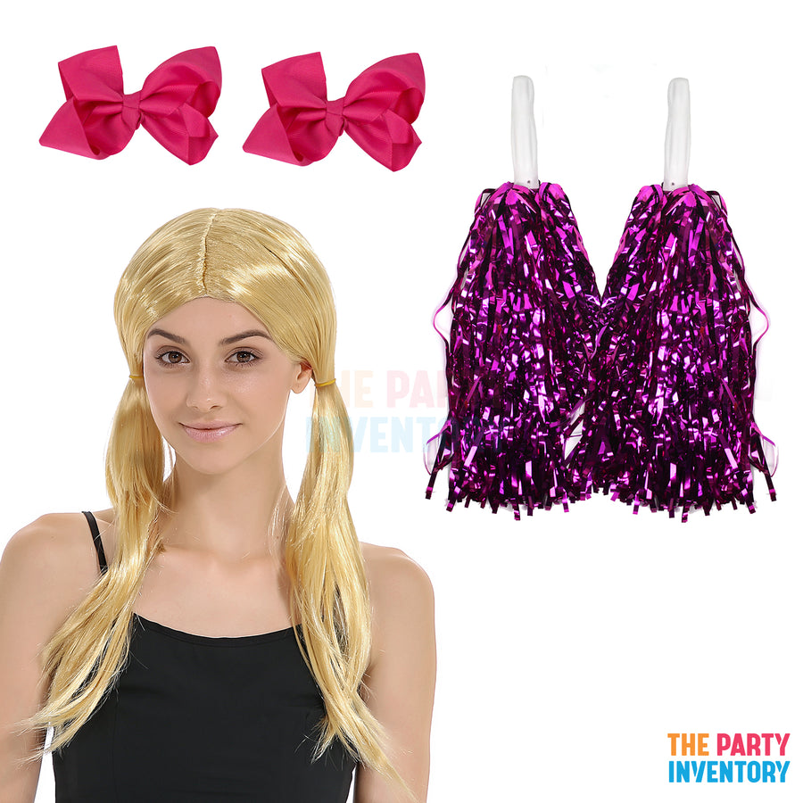 Cheerleader Costume Kit (Deluxe) Pink