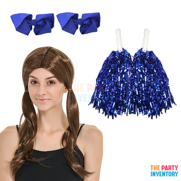 Cheerleader Costume Kit (Deluxe) Blue