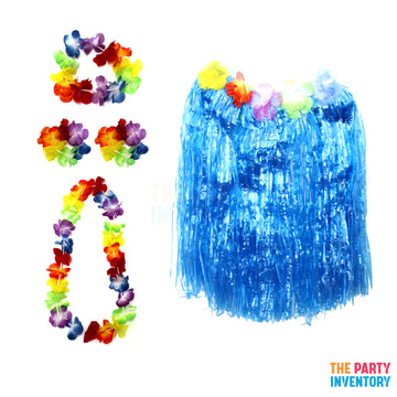 Hawaiian Costume Kit (Deluxe) Blue