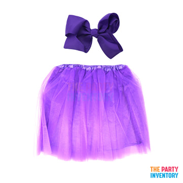 Girls Wiggle Costume Kit (2 Piece Set) Purple