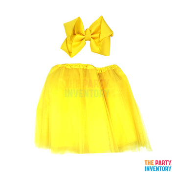 Girls Wiggle Costume Kit (2 Piece Set) Yellow