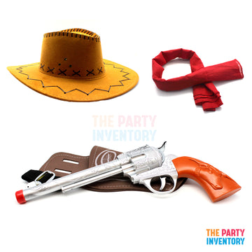 Cowboy/Cowgirl Costume Kit (3 Piece Set) Light Brown