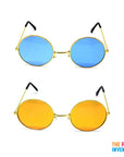 Adult Blue Hippie Man & Lady Couple Costume Set