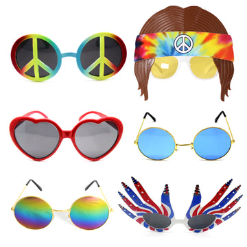 Hippie Party Glasses Photo Prop Kit