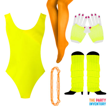 1980s Yellow / Orange Girl Costume Kit