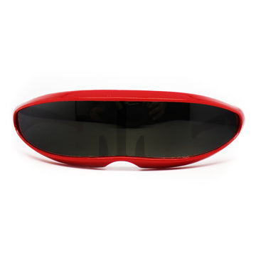 Red Futuristic Cyclops Glasses