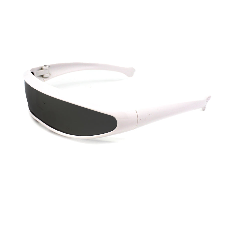 White Futuristic Cyclops Glasses