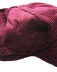 Maroon Corduroy 8 Panel Poor Boy Cap