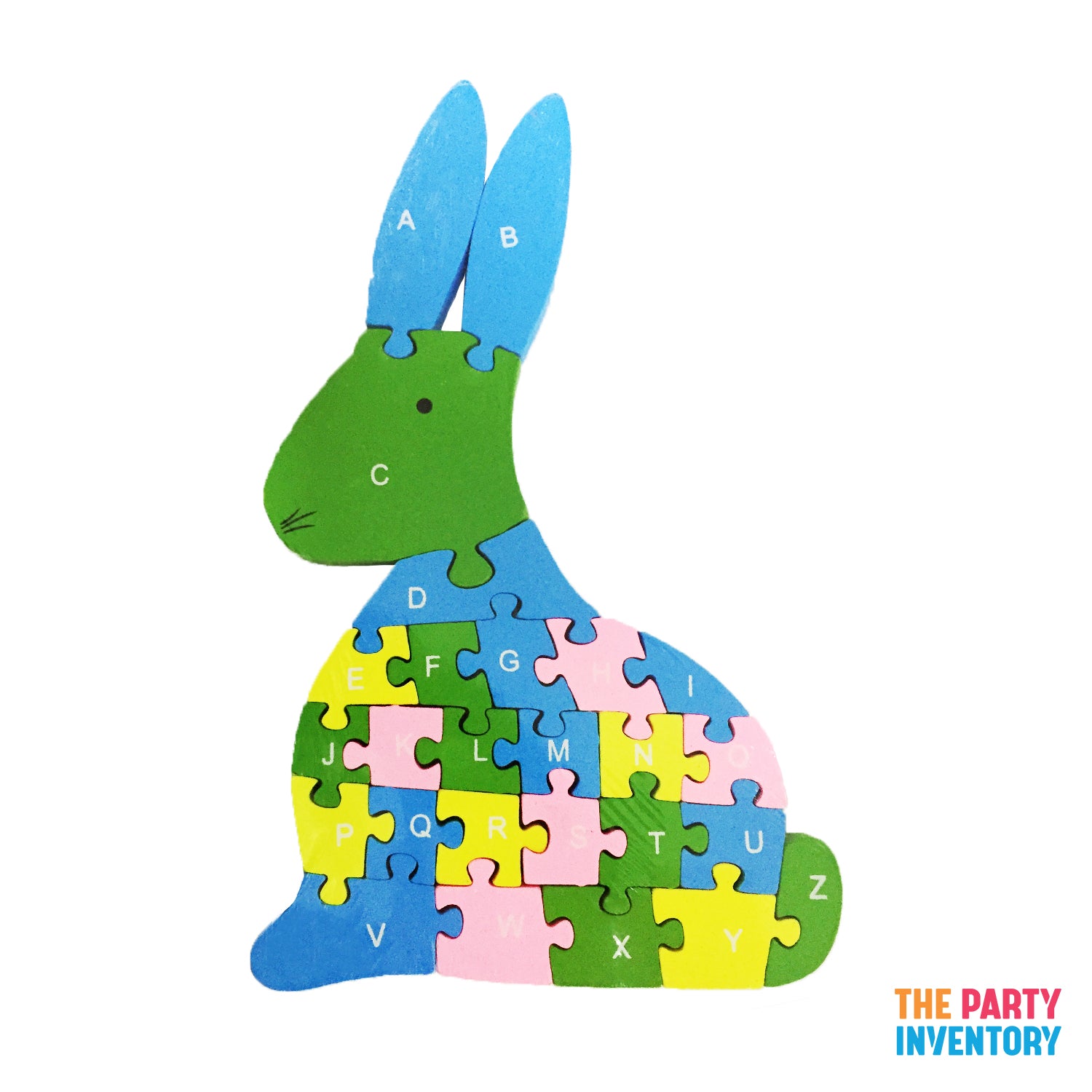 Wooden Rabbit Alphabet Number Block Puzzle – The Party Inventory