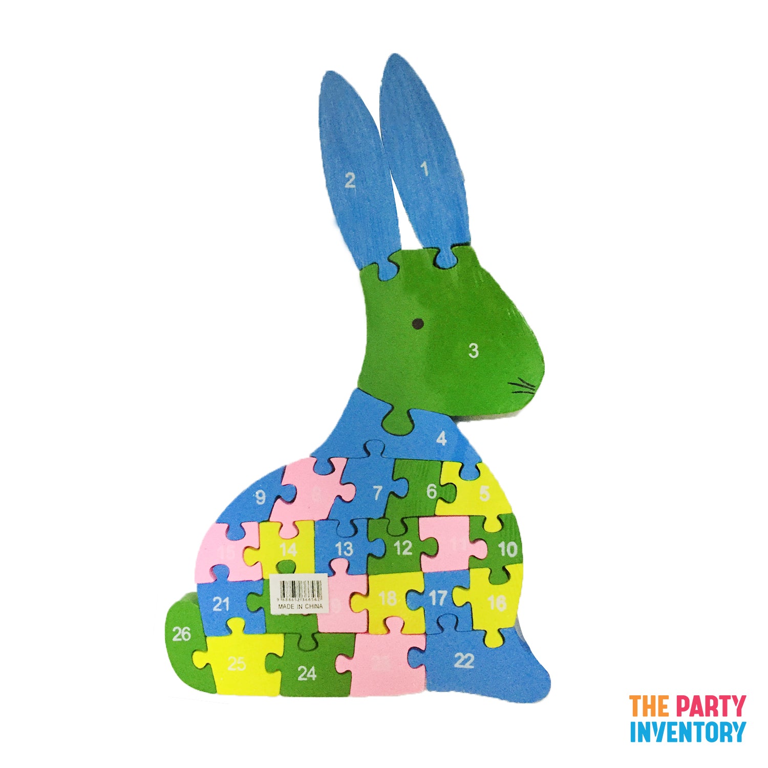 Wooden Rabbit Alphabet Number Block Puzzle – The Party Inventory