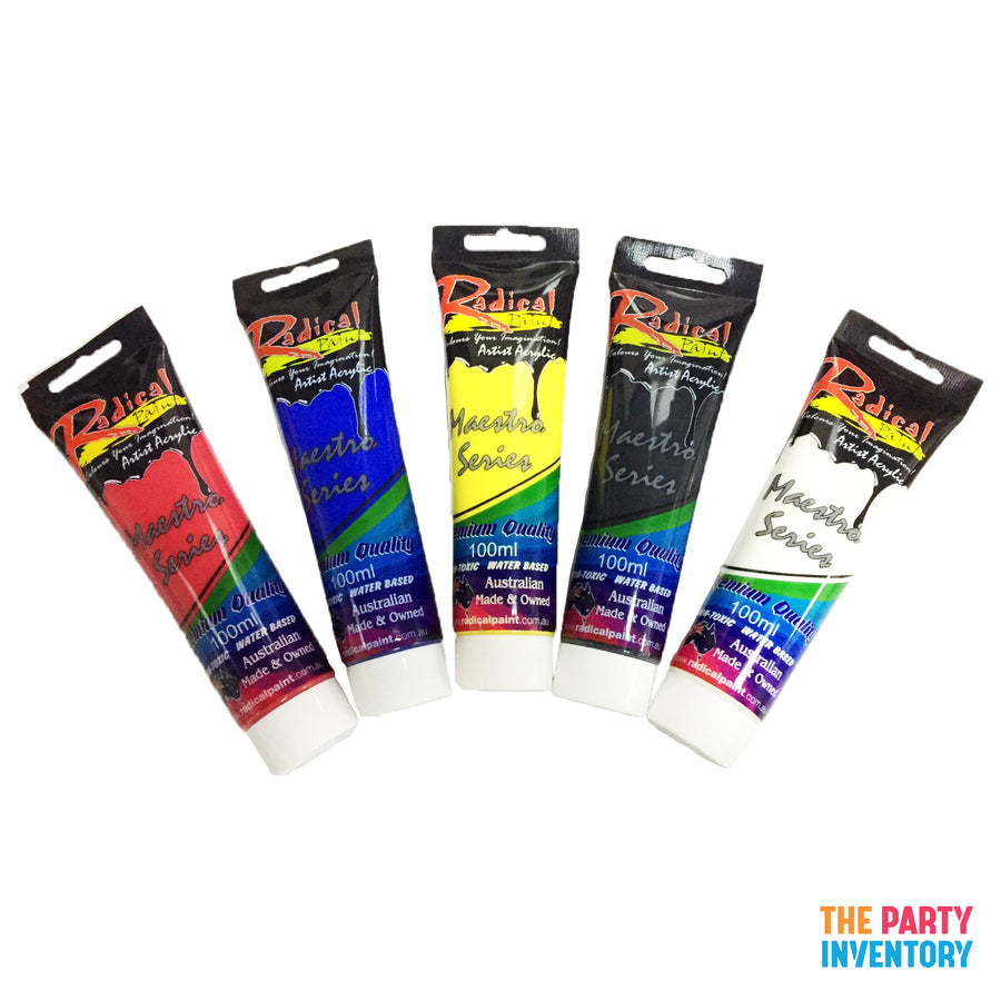 Primary Colours Acrylic Paint Set (5pcs)