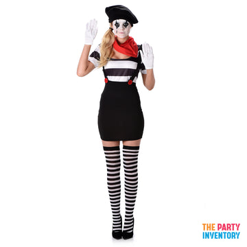 Adult Mime Girl Costume