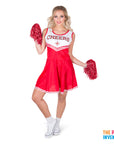 Adult Red Cheerleader Costume