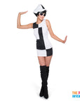 Adult Monochrome Go Go Girl Costume
