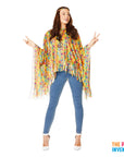 Adult Flower Power Hippie Poncho