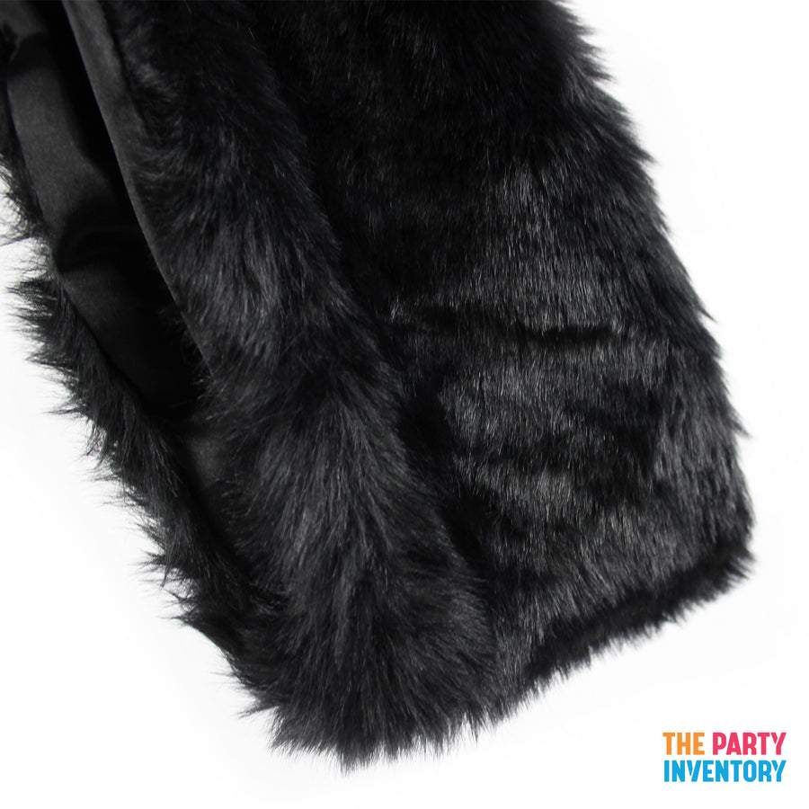 Black FAUX MINK WRAP