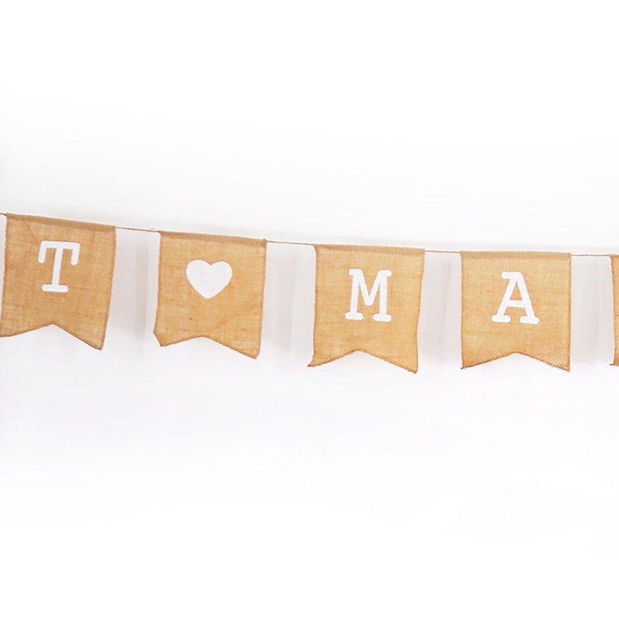 Just Married Hessian Bunting Flags