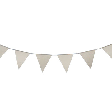 Large Glitter Bunting Flags (Silver)