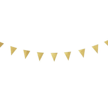 Small Glitter Bunting Flags (Gold)